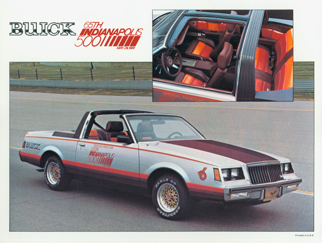 1981 buick regal Indy pace car