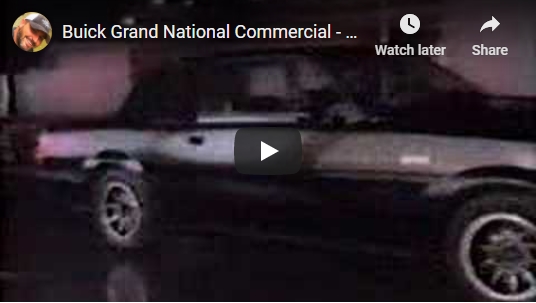 Buick Grand National TV commercial