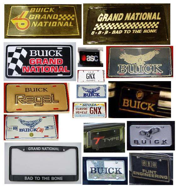 Buick Grand National License Plates