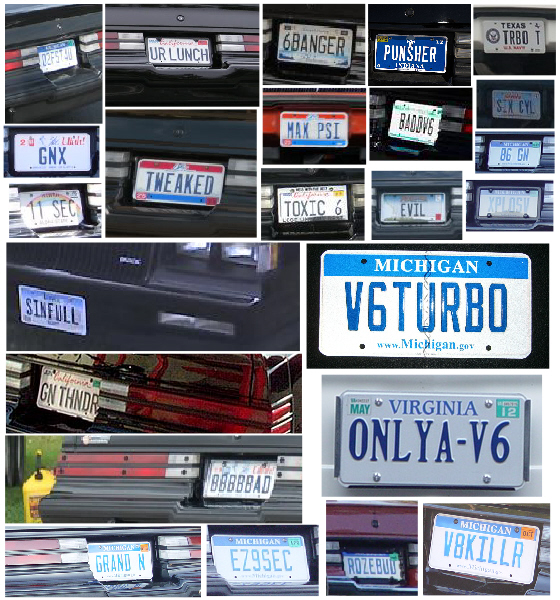 buick grand national license plates