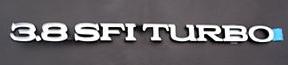 3.8 SFI Turbo emblem