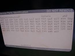 Buick Regal Trunk Label SPID RPO Codes