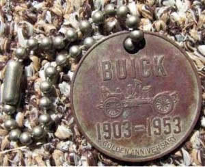 Buick 50th anniversary advertising keychain