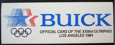 Buick 1984 Olympic Sticker