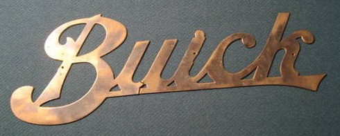 Brass Buick Sign