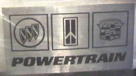 GM powertrain sticker