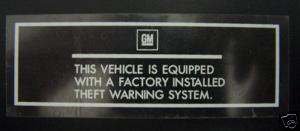 factory alarm sticker