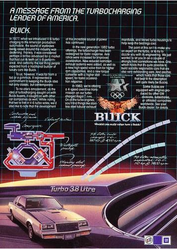 1983 Buick Regal Turbo 3.8 Litre ad