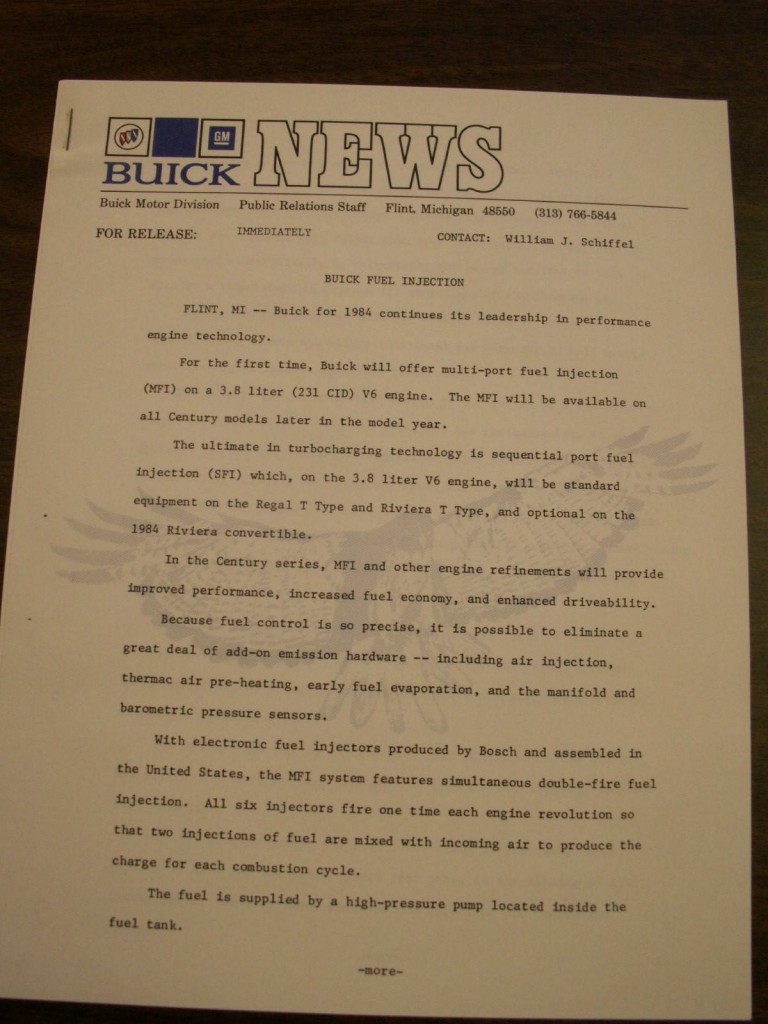 1984 buick press kit 3