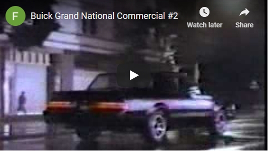 Buick Regal Grand National TV Commercial