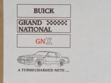 Misc Buick GN Collectibles