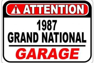 Buick Grand National Garage Signs
