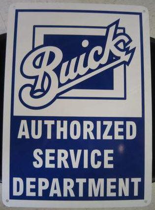 buick authorized service dept sign