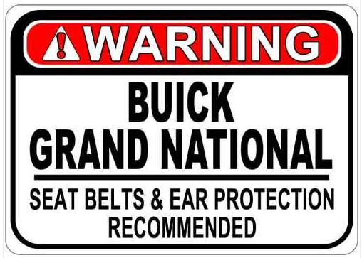 buick grand national protection sign