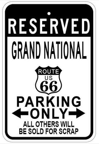 buick grand national route 66 sign