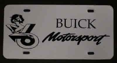 buick motorsports girl plate