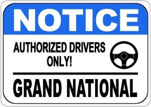 buick authorized drivers sign