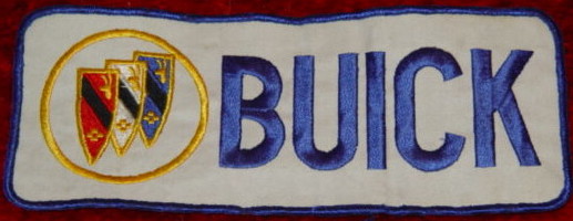 buick lettering tri shield logo patch