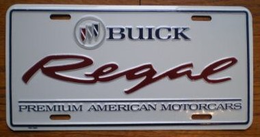 buick regal PAM plate