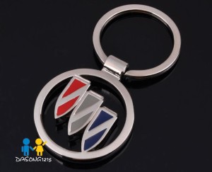 buick trishield logo cutout keyring