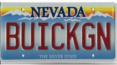 nevada buick plate