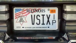 v six license plate