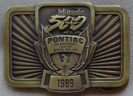 1989 indy belt buckle