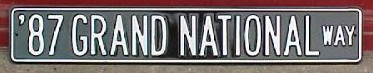 Buick Grand National Street Signs