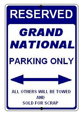 blue buick grand national sign