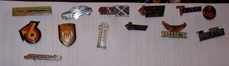 assorted buick pins