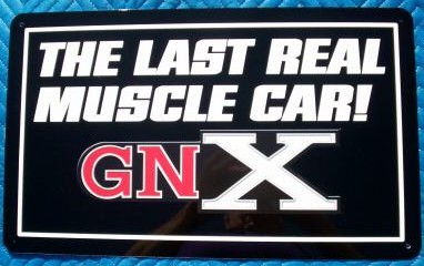 buick gnx muscle car sign