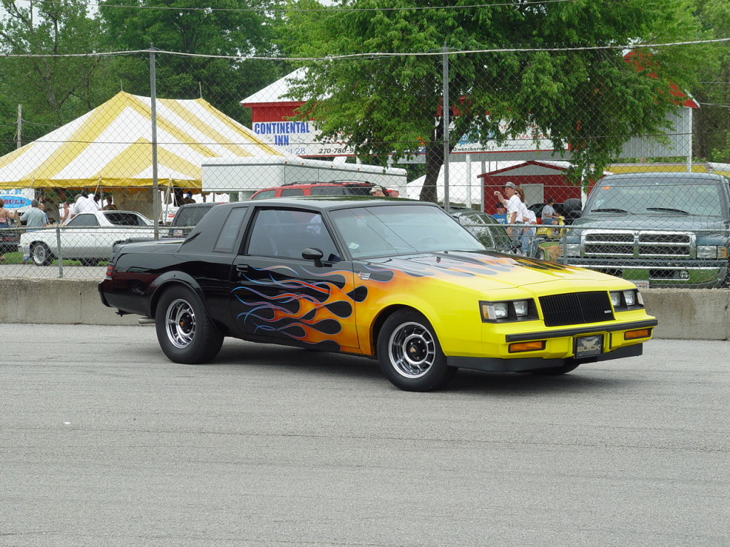 buick grand national with flames