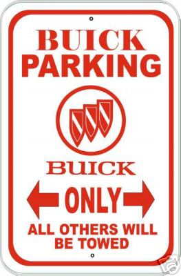 buick parking sign