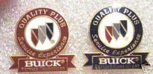 buick quality plus pin badges