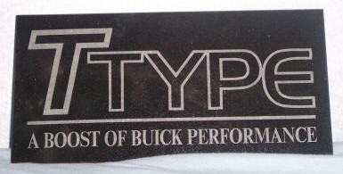 buick t type granite plaque