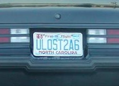 buick u lost license plate