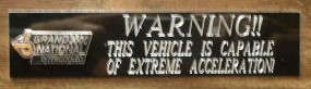 buick warning plaque