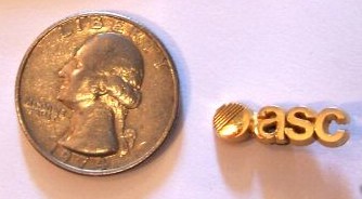 gold ASC pin