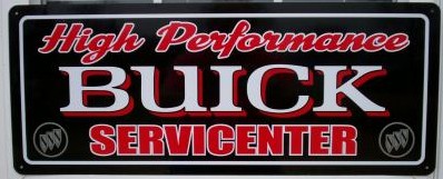 hi-perf buick sign