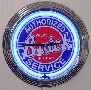 neon buick clock