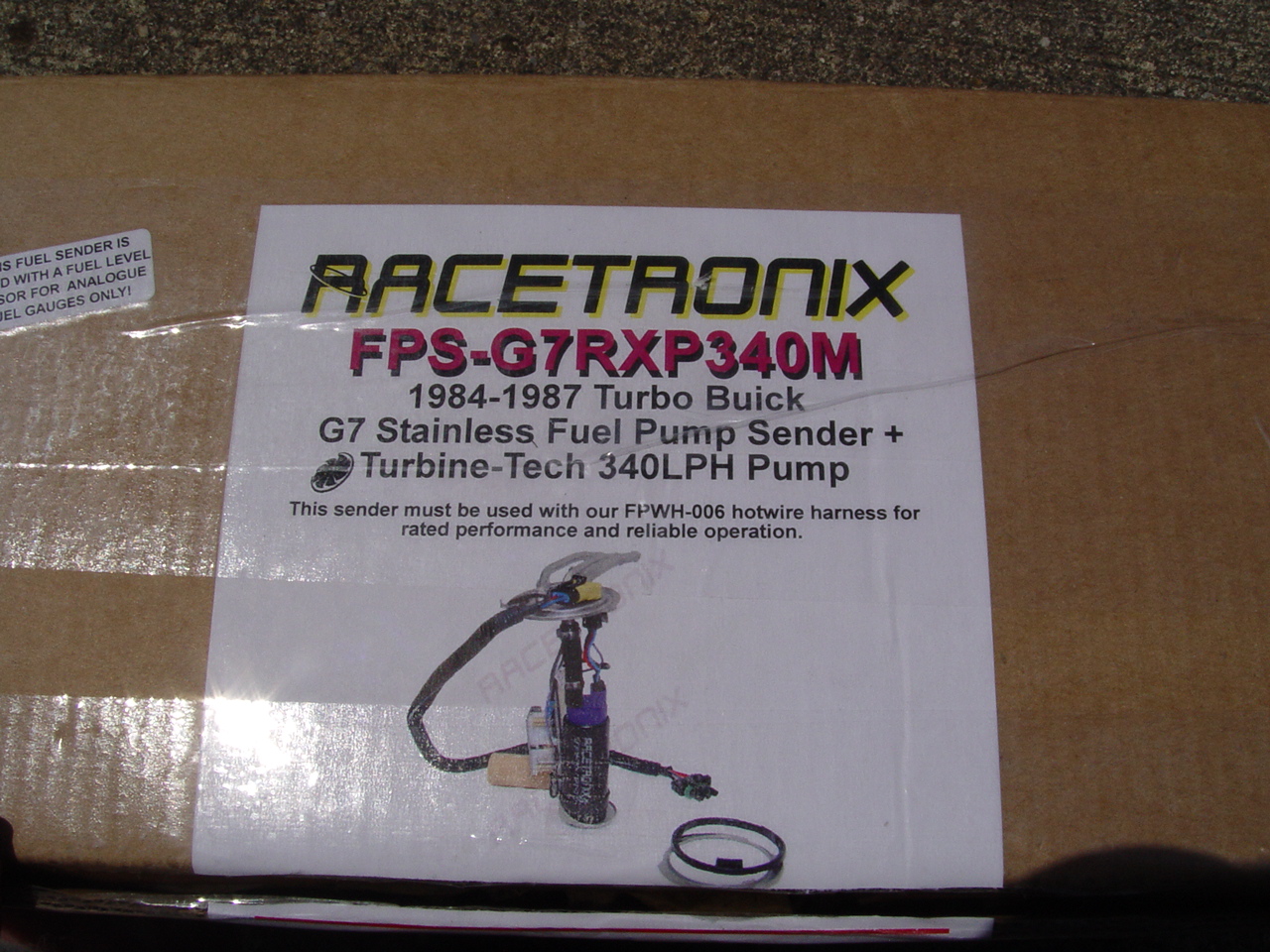 Racetronix SS Fuel Pump Sender / 340LPH Pump Combo Upgrade for Buick Turbo Regal
