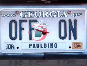 off on license plate