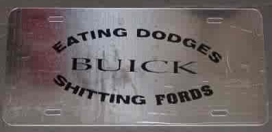 buick eating license plate