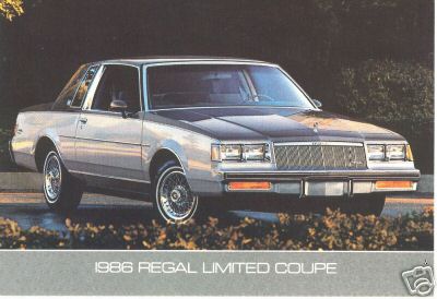 1986 regal limited coupe postcard