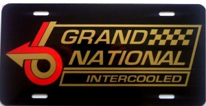 Intercooled License Plate Red Gold