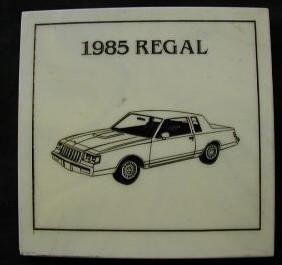 buick regal marble drink coaster