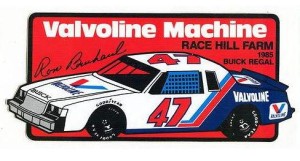 ron bouchard valvoline buick regal stock car sticker