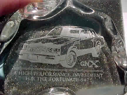buick gnx crystal paper weight