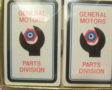 gm parts division playing cards