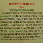 diecastmuscle.com 2004 holiday car